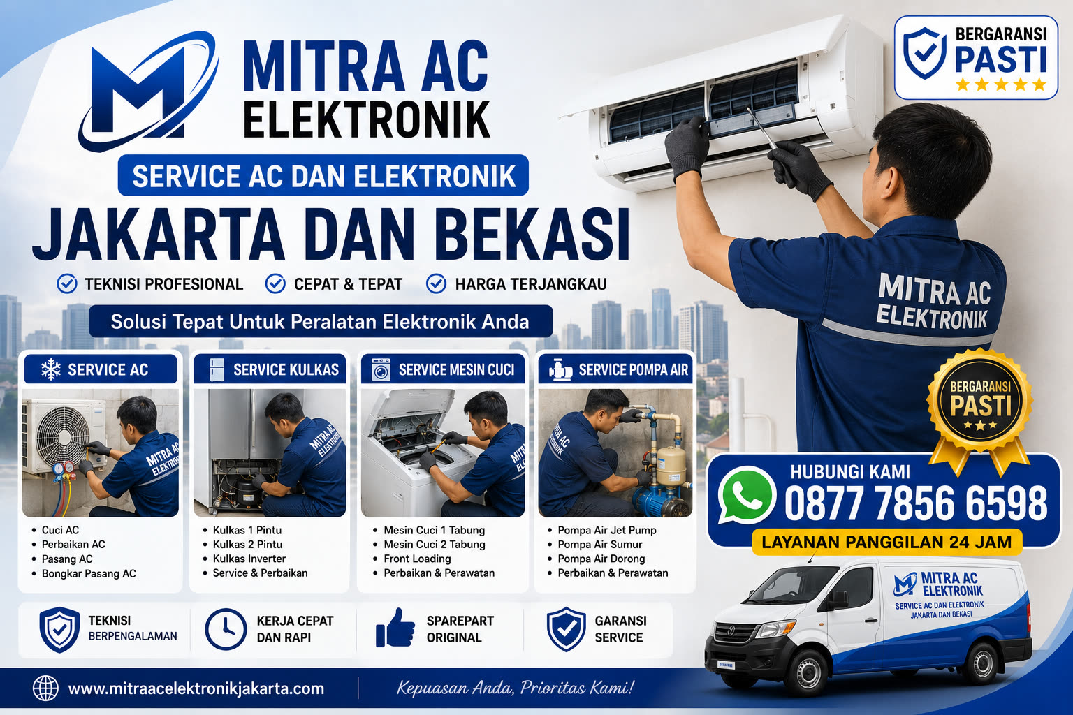 Jasa Elektronik Jakarta : Ac, Kulkas, Mesin Cuci dan Pompa Air