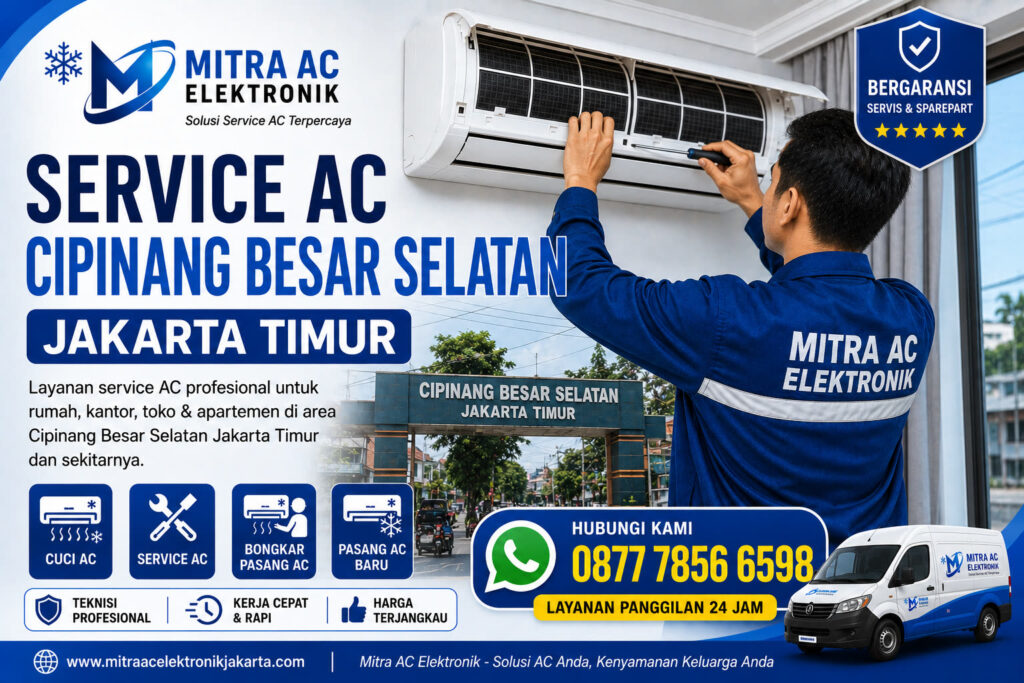 Layanan Mitra Ac Elektronik Jakarta melayani Service Ac Cipinang Besar Selatan Jakarta Timur