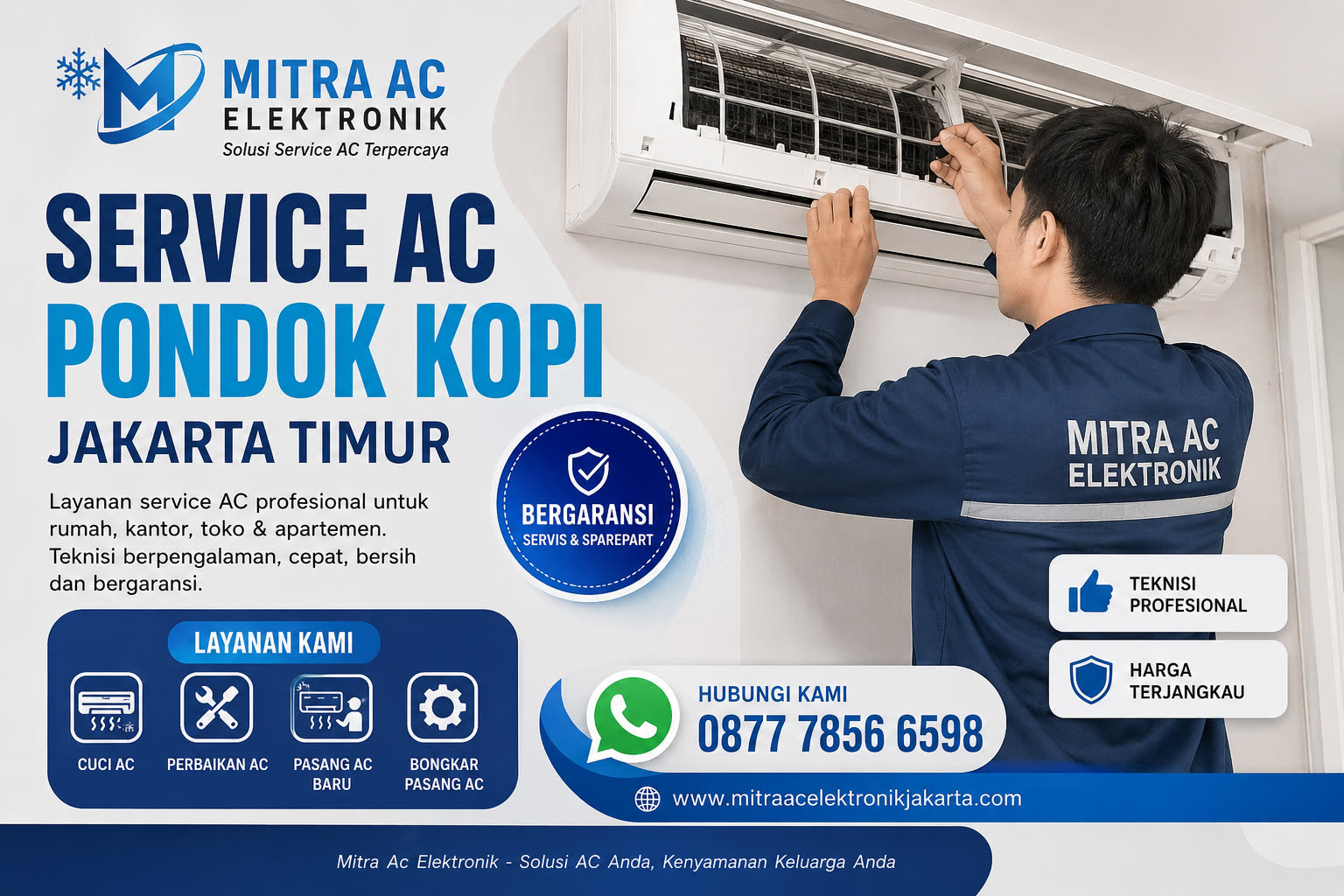 Layanan Service AC Pondok Kopi Jakarta Timur Bisa Di Panggila Hari Ini Juga