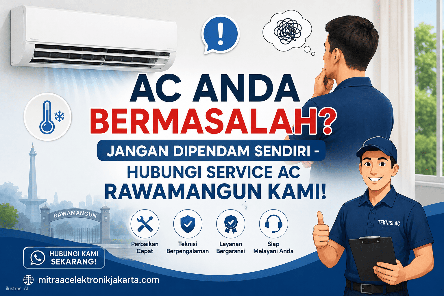 AC Anda Bermasalah? Jangan Dipendam Sendiri - Hubungi Service AC Rawamangun Kami!