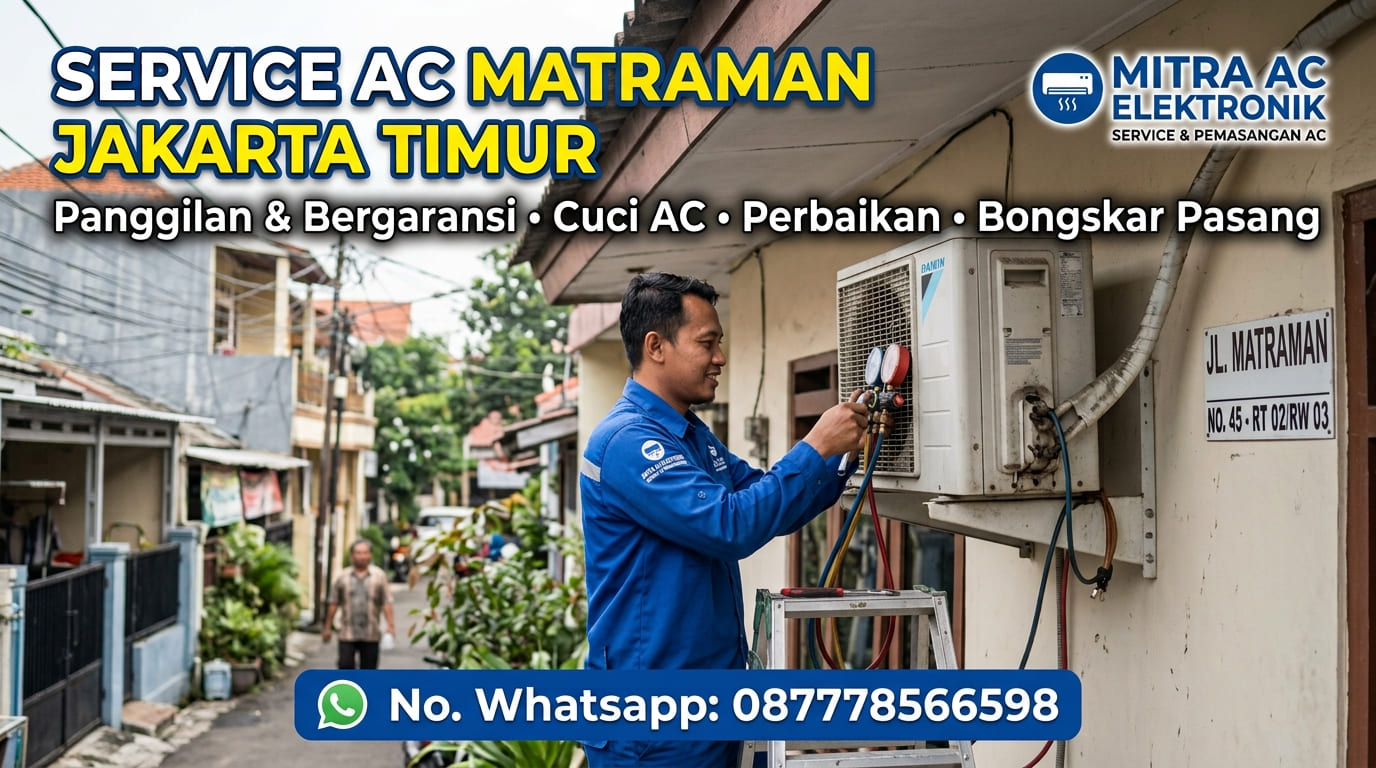 Service AC Matraman Jakarta Timur Service AC Matraman Jakarta Timur oleh Mitra AC Elektronik